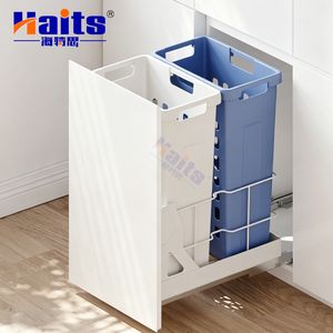 Full Extension Pull-out Built-in Cabinet Dirty Clothes Storage Hamper