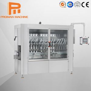 PLC Servo Piston Liquid Bottle Oil Detergent Shampoo Disinfectant Bleaching Soap Cleaner Corrosive Bottling Filling Machine