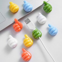 Creative PVC Thumb Hook Cable Clip Self Adhesive Thumb Cable Organizer Clips