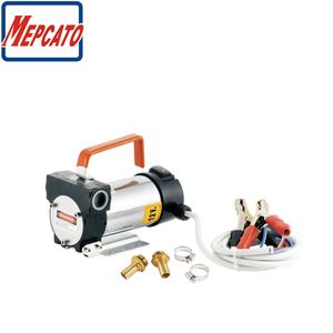 12V/24V Small Portable Cast Iron Anti-Corrosion DC Fuel Diesel Transfer Oil Pump for Construction Engineering Earth-Moving Machinery Vehicles Fuel Tank