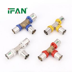 Ifan High Quality Pex Press Fitting Elbow Tee Coupling Connector Brass Pex Press Fittings