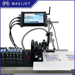 Batch Coding Tij Inkjet Printer Small Automatic Online Desk Aluminum Conveyor Belt for Food Packaging Coding Production