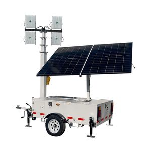 Portable Solar Panel Tower for Outdoor Lighting Solutions