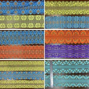 Two Face Stone Lace Trim Border Chemical Embroidery Lace