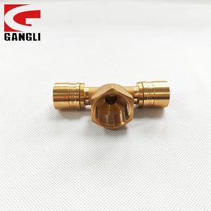 Brass Female Tee Sliding Fitting Cold-Expansion Fitting Use with Pex-a Pipe