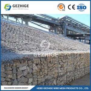 Gezhige 100X150 mm Gabion Hexagonal Wire Mesh 4.0mm Selvedge Wire Coated Wire Woven Hexagonal Mesh China 4.0*1.0*1.0 M Flood Fighting Galvanized Gabion Mesh