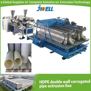 Jwell Automatic Production Line for Pipe Plastic Making Machine for HDPE/PP/PVC Horizontal Type Double Wall Corrugated Pipe Extrusion Line