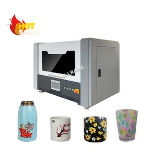Inkjet UV Metal Plastic Tumbler Cylindrical Cone Cup Printing Machine Cmyk 360 Rotary Water Cup Glass Ceramic Cylinder UV Printer