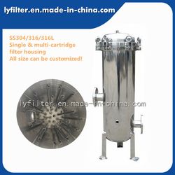 Industrial 304 316 316L Stainless Steel Cartridge Filter Housing with 10'' 20'' 30'' 40'' Length