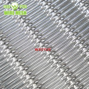Decorative Aluminum/Stainless Steel Architectural Wire Mesh Used for Ceiling/Facade/Staircase/Railing