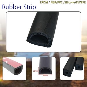 D Shape EPDM Self-Adhesive Car Door Rubber Sealing Gasket for Trunk Protection