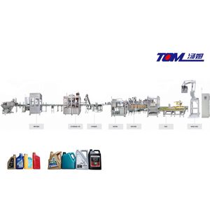 1L-5L Lubricant Automatic Rotary High Speed Filling Capping and Packing Line