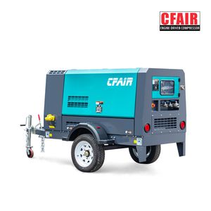 Popular Model 185cfm Portable Diesel Air Compressor for Sale