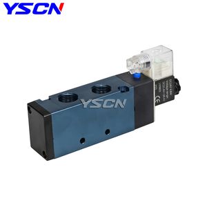 4V410-15 5/2 Way 1/2′ ′ Single Solenoid Pneumatic Air Control Valve 12VDC 24VDC 24VAC 110VAC 220VAC