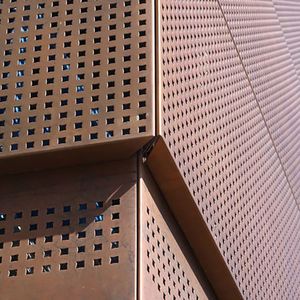 Square Hole Decorative Copper Perforated Metal Sheet for Outdoor Design Cladding