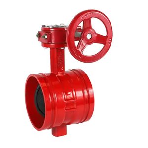 ANSI Ductile Iron Gg25 Ggg50 Grooved Butterfly Valve EPDM Rubber Soft Seal Wafer Type Grooved Butterfly Valve