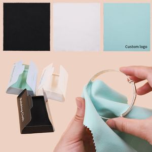 Wholesale Custom Logo Microfiber Soft Jewelry Polishing Cloth High Quality Watches Wiping Cloth with Individual Packaging