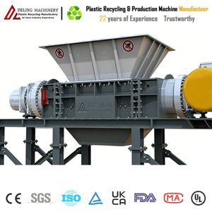 Industrial Double Shaft Crusher Machine Shredder for Shredding Nonwoven Fabric PP PE Bag Waste Plastic Injection Molding Head Materials Sack Film ABS EVA Blocks