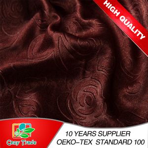 Faux Silk, Luxurious 100%Blackout Curtain Fabric Plain, Emboss, Printing