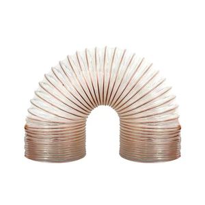 Copper Coated Steel Wire Helix Clear Reinforced PU Duct Hose for Woodworking