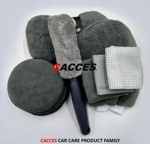 1200GSM Ultra-Thick Car Drying Towel Microfiber Cleaning Cloth for Car, Home Polishing Washing & Detailing 16''x16'' 3 Pack Cacces Original Supplier Best Seller