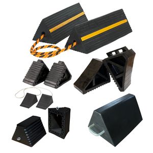 Heavy Duty RV Camper Trailer Truck Car Aircraft Rubber Wheel Wedges Stopper Chock with Nylon Handles