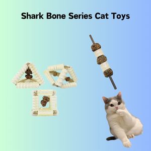 Natural Shark Bone Cat Toy Series - Catnip Cataria Pet Product, Promote Digestion Wholesale Supply