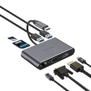 8 in 1 USB C Adapter, Multi Function Hub