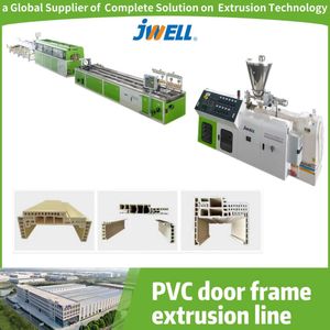Jwell Advanced PVC/WPC Door Frame Extrusion Line Plastic Production Machine Automatic Plastic Making Machine UPVC Wooden Plastic Door Machine Plastic Extrusion