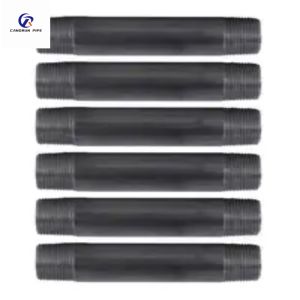 Carbon/Stainless Steel Galvanized/Black NPT Thread Threaded Pipe Nipple/Barrel Nipple