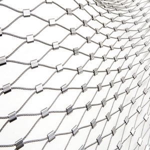 Architectural Rope Diamond Ferrule Type Flexible Stainless Steel Wire Cable Mesh