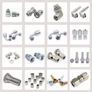Reusable Hydraulic Single Ferrule High Pressure Hose Fittings with NPT SAE Jic Orfs JIS Bsp Metric Thread, Compatible with Parker, Eaton, Swagelok