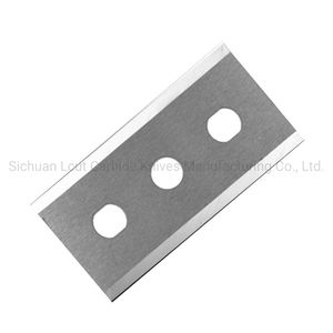 Ultra Sharp Tungsten Carbide 3 Holes Straight Industrial Razor Blades for Plastic Film&Foil and Other Thin Material Slitting and Cutting