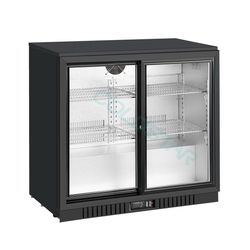 Double Door Glass Small Commercial Display Refrigerator