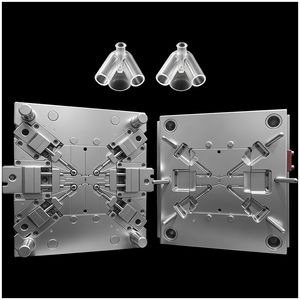 High Accurate Molding Plastic Injection Tooling for Medical Device OEM PP Plastic Manufacturing 4 Cavity PP Medical 3 Way Connector Mold