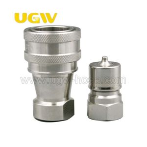 Stainless Steel NPT Hose Fitting ISO7241 Hydraulic Pipe Connector Quick Couplings