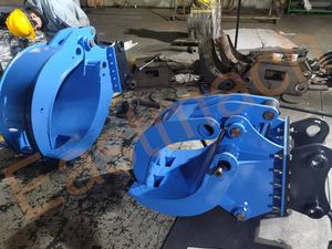 High Quality Carbon Steel Rotary Wood Grapple Heavy Finger Grapple High Strength Wear Resistant Steel Plate Hydraulic Grapple for Sale