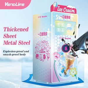 Popular Automatic Frozen Food Icecream Machines Self Service Soft Ice Cream Cone Vending Machine