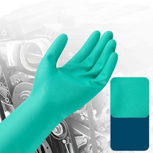 Oil Resistant Acid and Alkali Resistant Gloves Protection Green Protective Gloves