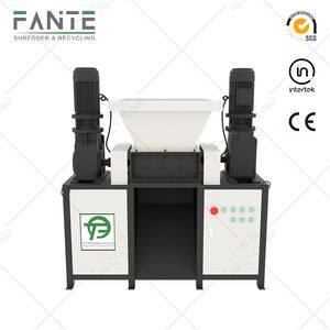 Small Double Shaft Shredder Machine for Plastic Waste and Industrial Material Recycling