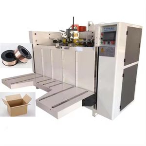 Qh Manual Feeder Corrugated Cardboard Stitching Carton Box Making Machine