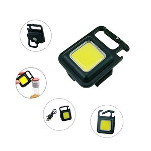 Portable COB LED Keychain Light with Rechargeable Battery for Convenience