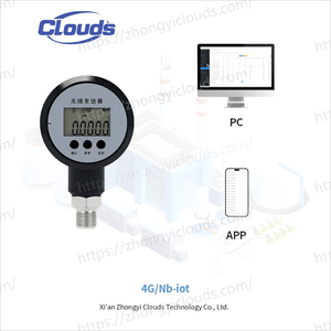 Clouds 4G/Nb-Lot Wireless Digital Pressure Gauge with LCD Display Real-Time Remote Monitoring Communication & Networking Product