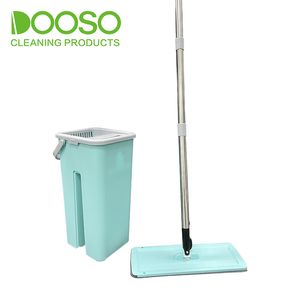 Mop Bucket System 360 Degree Rotating Head Squeeze Flat Mop