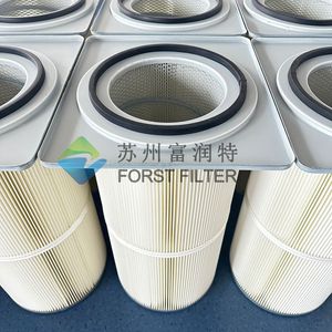 Forst Supplier Industrial Chuck Square Polyester Anti-Static Air Purifier Dust Filter Cartridge