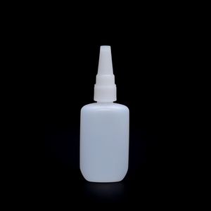 Empty 50 Ml Plastic HDPE Super Glue Bottle for 50 G Cyanoacrylate Adhesive