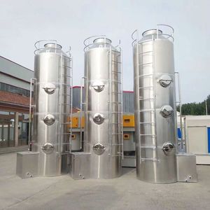 Stainless Steel Spray Tower Gas-Liquid Contact for Industrial Exhaust Gas Purification