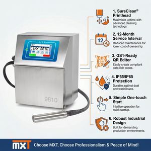 Cost-Effective 2-Line Inkjet Coder Linx 9810
