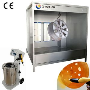 Jinhai Electrostatic High-Efficiency Powder Paint Spray Booth Manual Powder Coating Booth for Wheel Hub