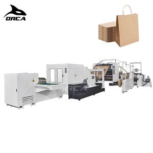 Fully Automatic Square Bottom Round Rope Handle Paper Bag Machine